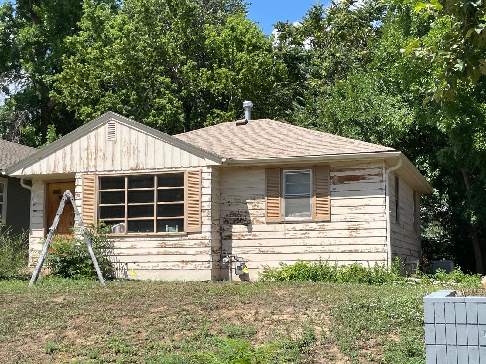 Weathered Siding Repaint, before